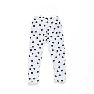 Black and White Dot Print Leggings